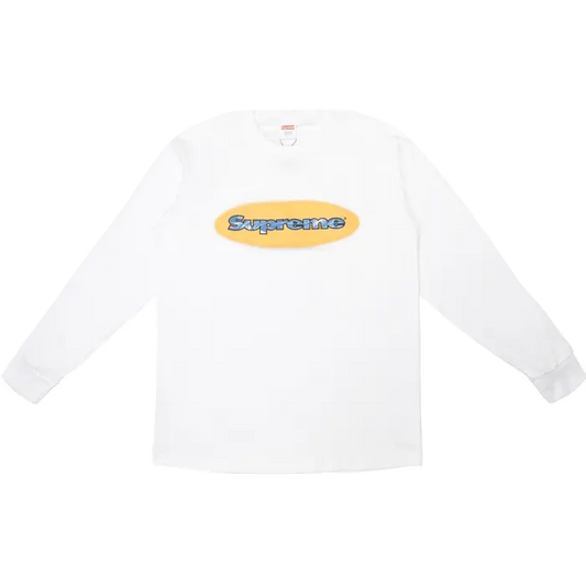 Supreme Ripple L/S Tee - White - Used Supreme