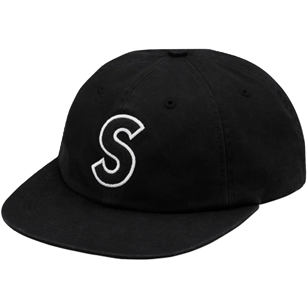 Supreme S Logo Felt 6-Panel - Black Supreme