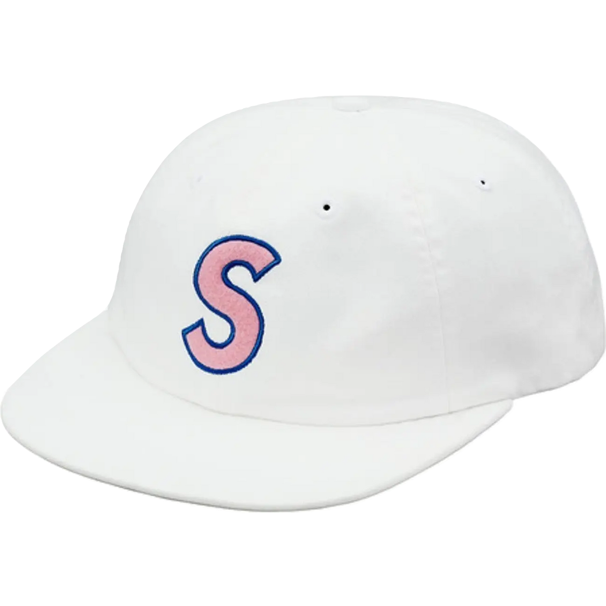 Supreme Felt S Logo 6-Panel Cap - White Supreme