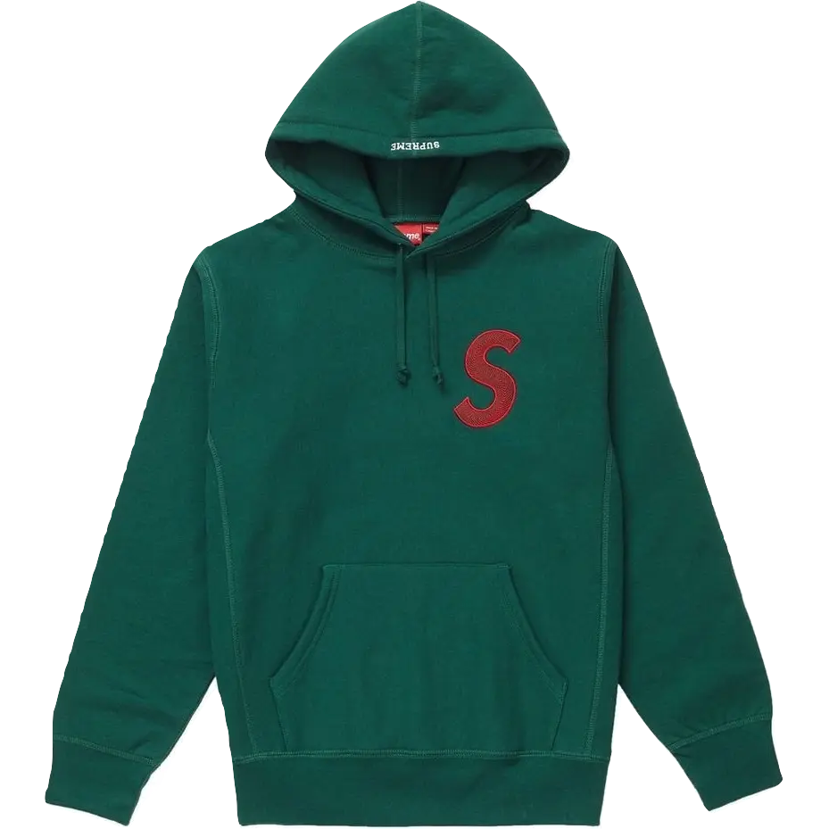 Supreme S Logo Hooded Sweatshirt - Dark Green Supreme