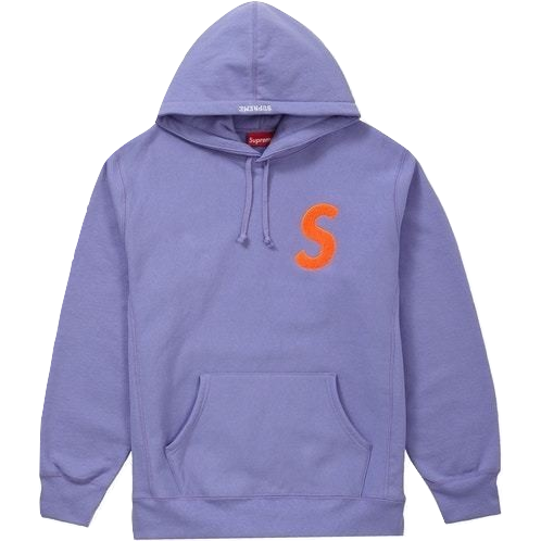 Supreme S Logo Hooded Sweatshirt FW19 - Light Violet Supreme