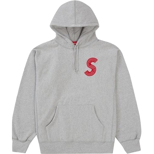 Supreme S Logo Hooded Sweatshirt FW20 - Heather Grey Supreme