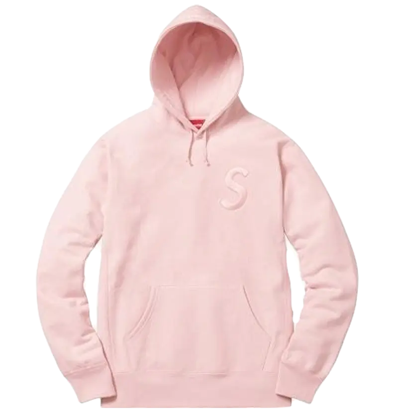 Supreme S Tonal Hoodie - Pale Pink Supreme
