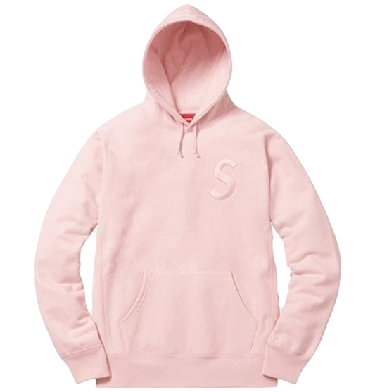 Supreme S Tonal Hoodie - Pale Pink - Used Supreme