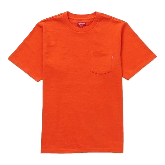 Supreme Pocket Tee SS19 - Heather Dark Orange - Used Supreme