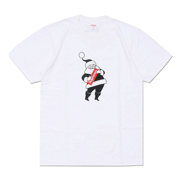Supreme Santa Tee - White - Used Supreme