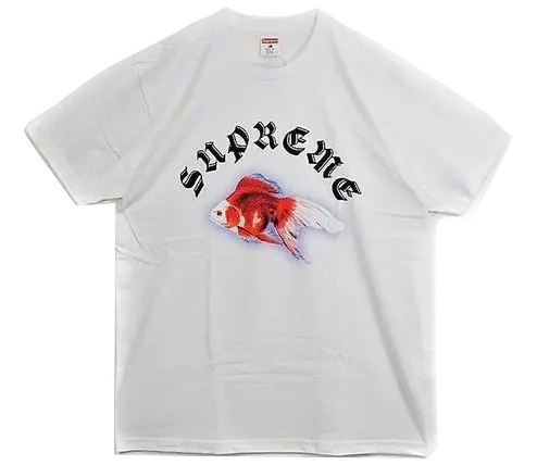 Supreme Sasquatchfabrix Goldfish Tee - White  - Used Supreme