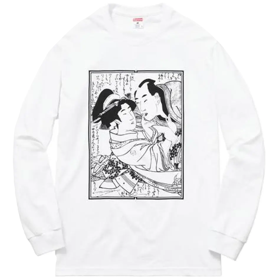 Supreme Sasquatch Fabrix Shunga LS Tee - White Supreme