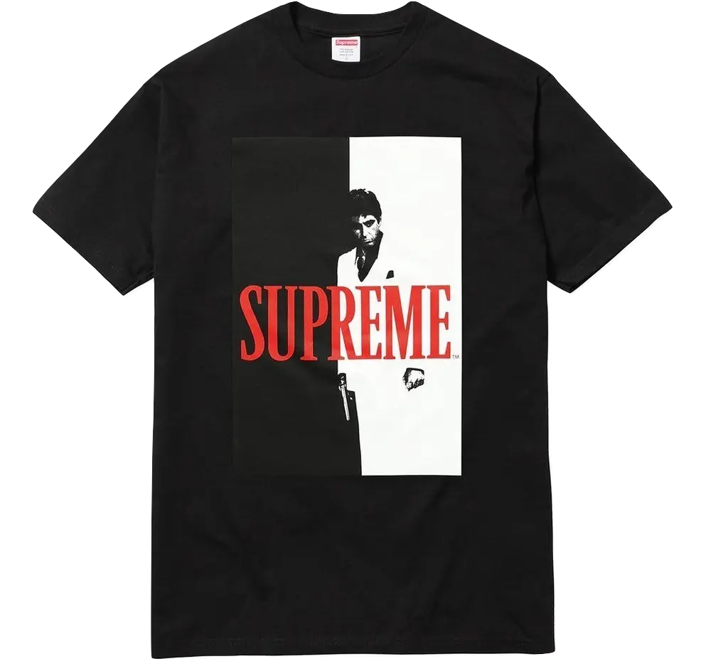 Supreme Scarface Split Tee - Black Supreme