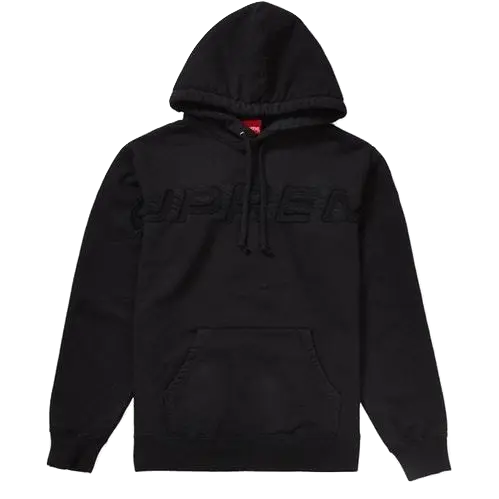 Supreme Set In Logo Hooded Sweatshirt - Black Supreme