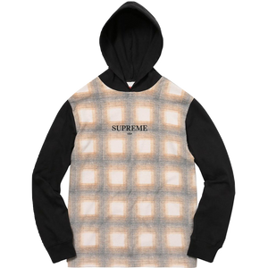 Supreme Shadow Plaid Hooded L/S Top - Brown