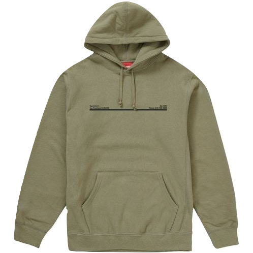 Supreme Shop Hooded Sweatshirt San Francisco - Light Olive Supreme