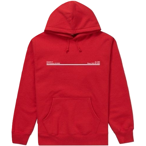 Supreme Shop Hooded Sweatshirt San Francisco - Red Supreme