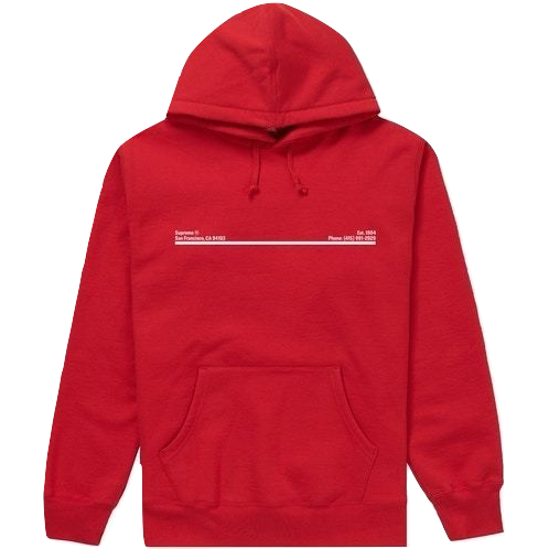 Supreme Shop Hooded Sweatshirt San Francisco - Red