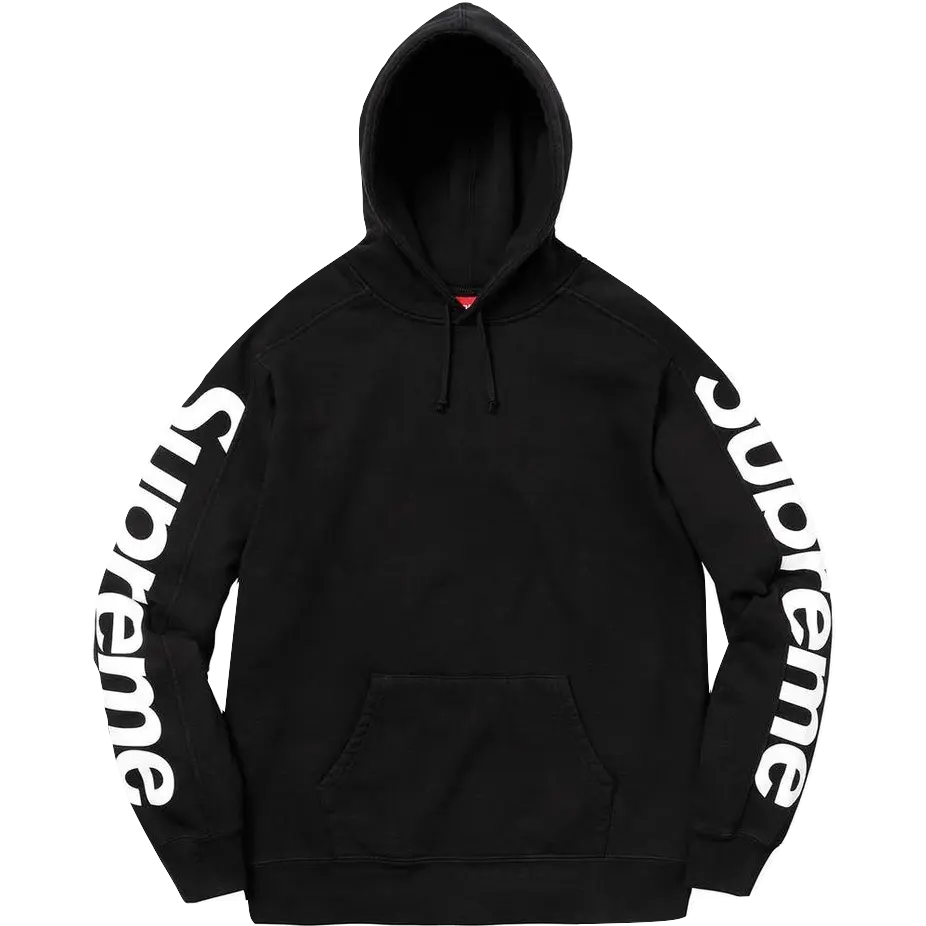 Supreme Sideline Hooded Sweatshirt - Black Supreme