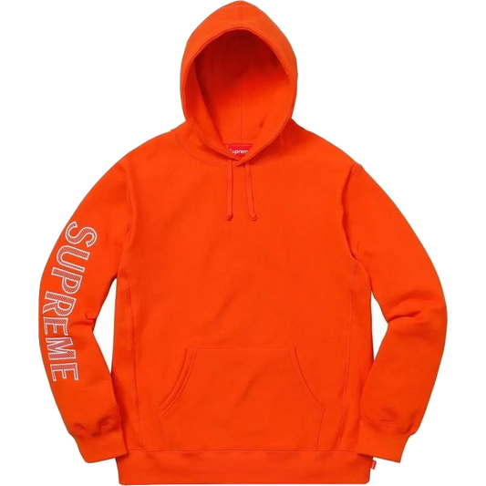Supreme Sleeve Embroidery Hooded Sweatshirt - Orange Supreme