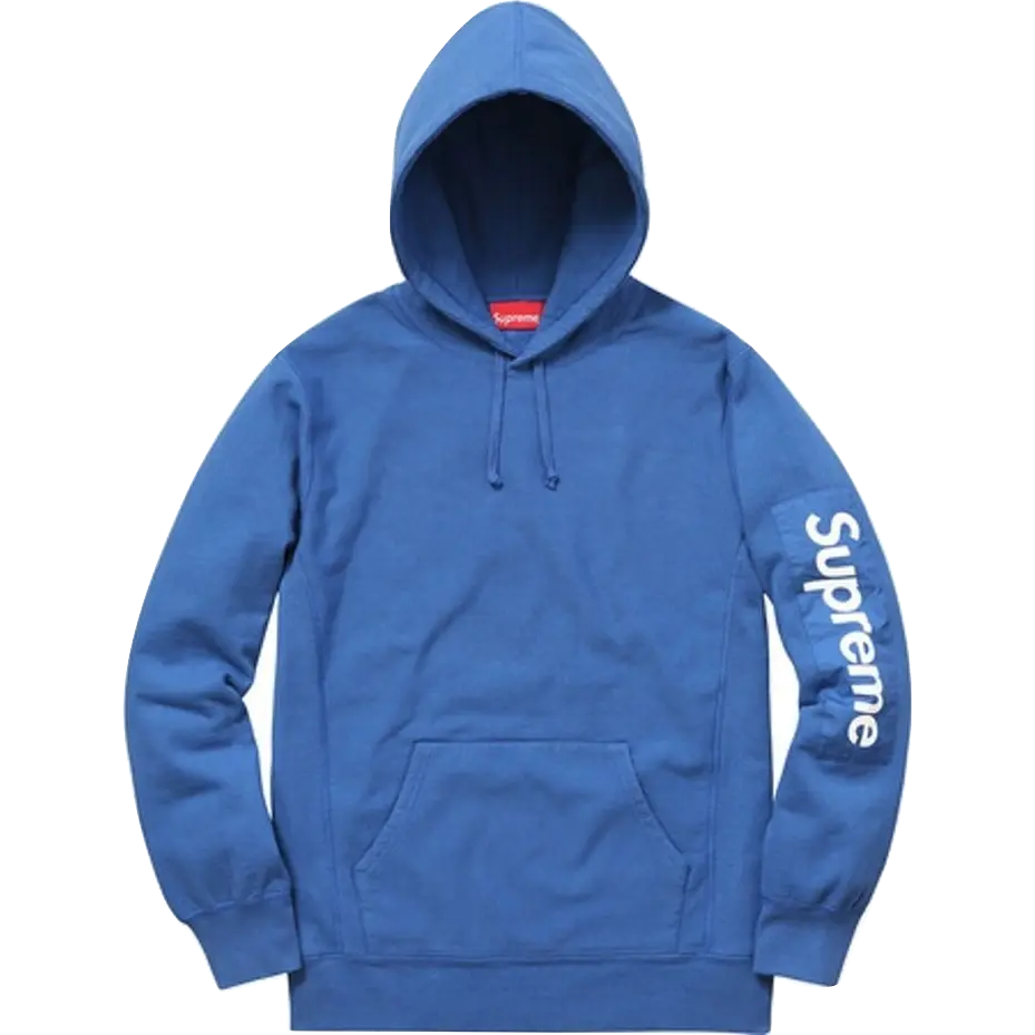 Supreme Sleeve Patch Hooded Sweatshirt - Royal - Used Supreme
