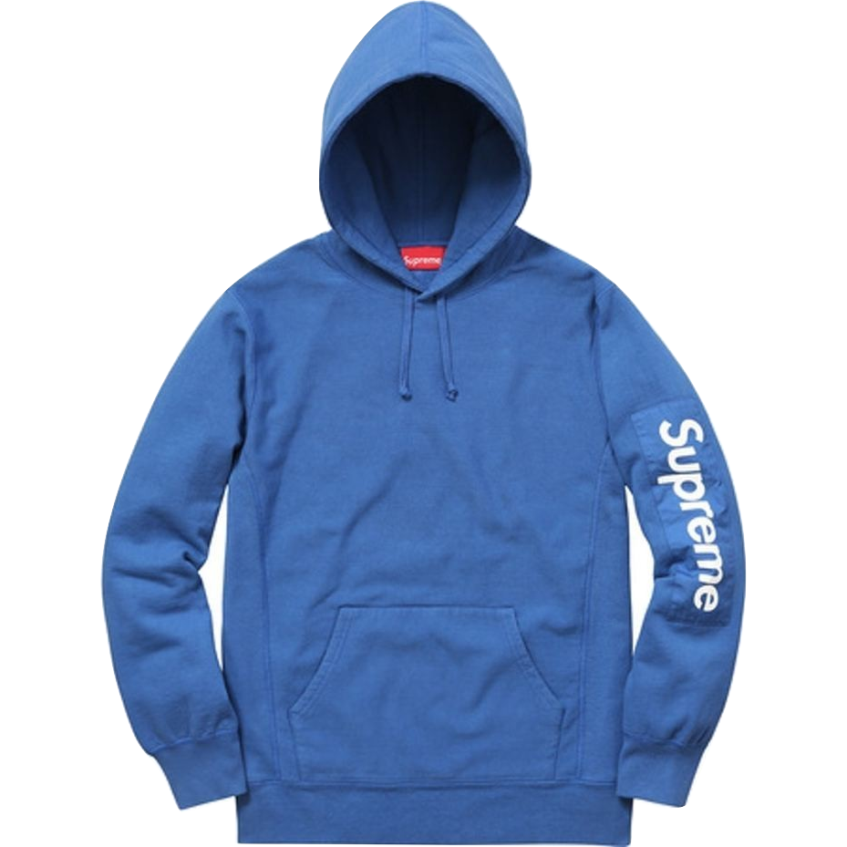 Supreme Sleeve Patch Hooded Sweatshirt - Royal - Used