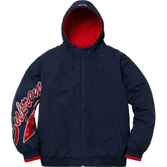 Supreme Sleeve Script Sideline Jacket - Navy Supreme