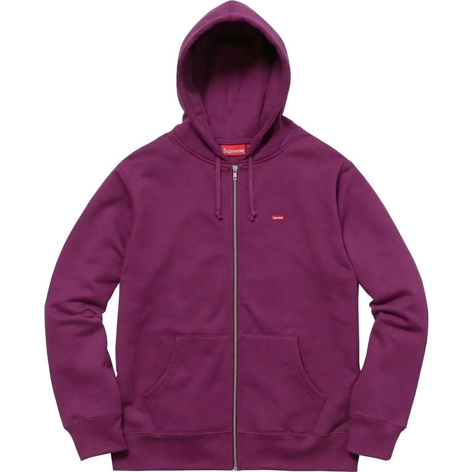 Supreme Box Logo Zip Up Sweatshirt - Plum Supreme
