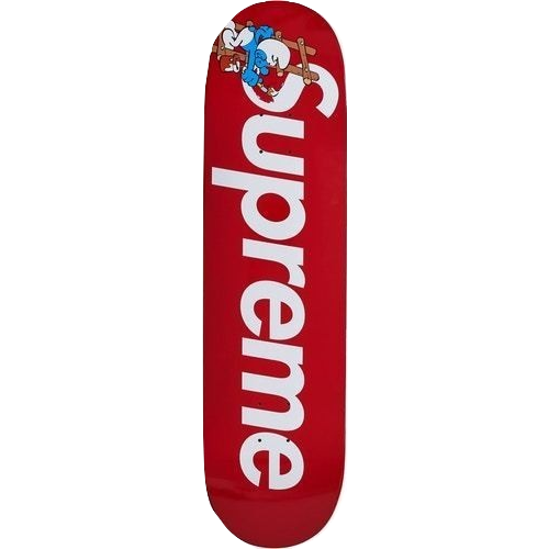 Supreme Smurfs Skateboard - Red Supreme
