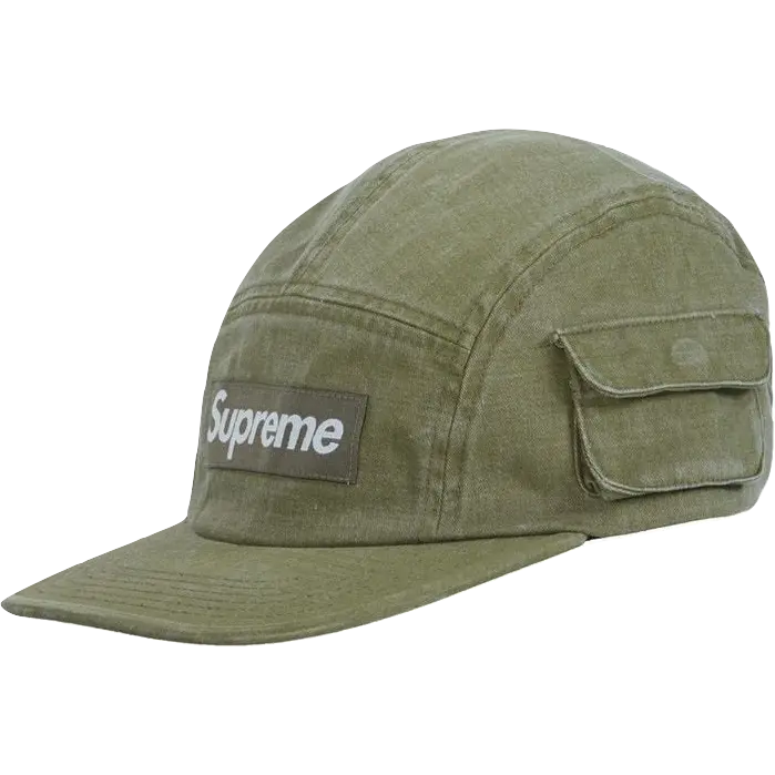 Supreme Pigment Dyed Pocket Camp Cap - Olive Supreme