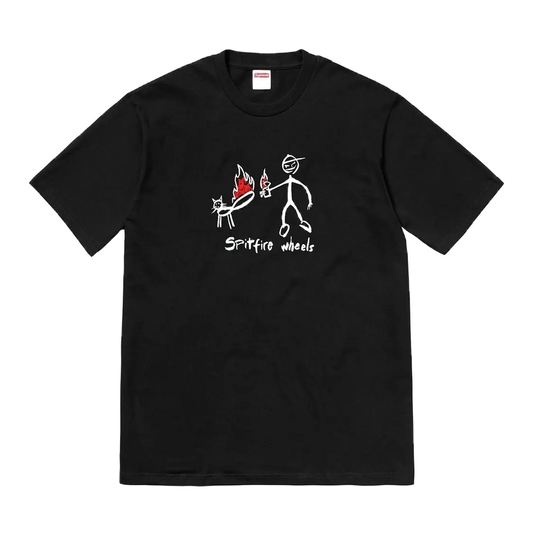 Supreme Spitfire Cat Tee - Black - Used Supreme