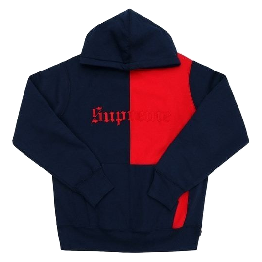 Supreme Split Old English Hoodie - Navy Supreme