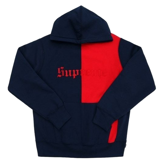 Supreme Split Old English Hoodie - Navy Supreme