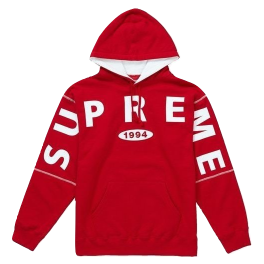 Supreme Spread Logo Hooded Sweatshirt - Red Supreme