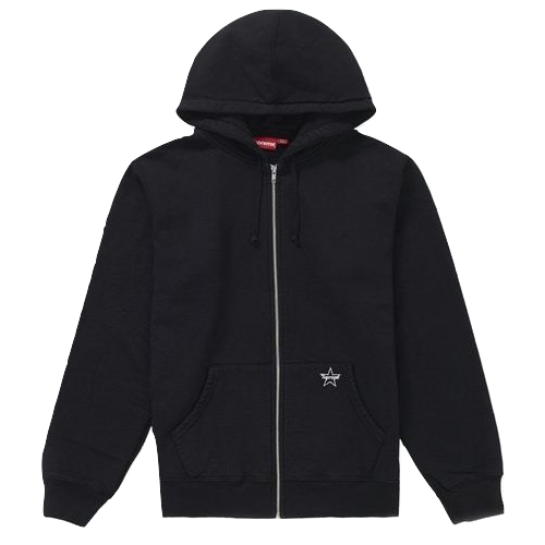 Supreme Star Zip Up Sweatshirt - Black Supreme