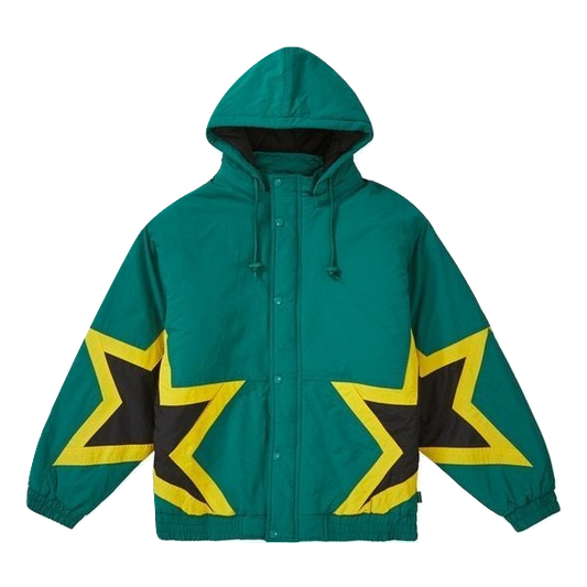 Supreme Stars Puffy Jacket - Dark Green - Used Supreme