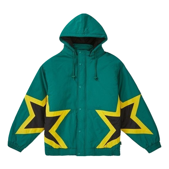 Supreme Stars Puffy Jacket - Dark Green - Used
