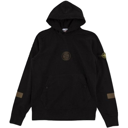 Supreme x Stone Island Hooded Sweatshirt - Black FW17