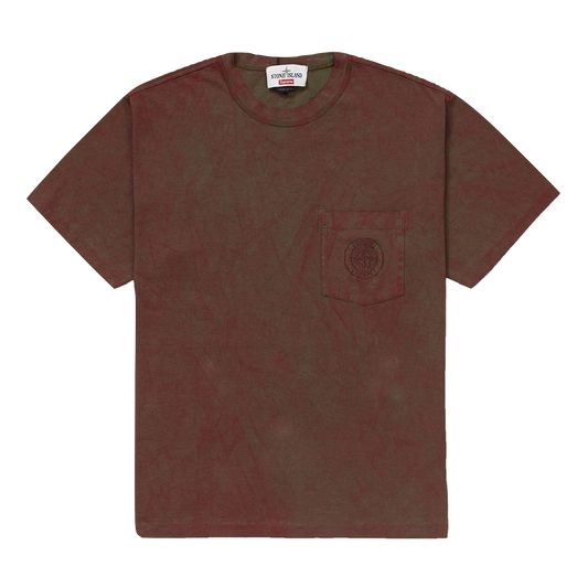 Supreme x Stone Island Pocket Tee SS19 - Red