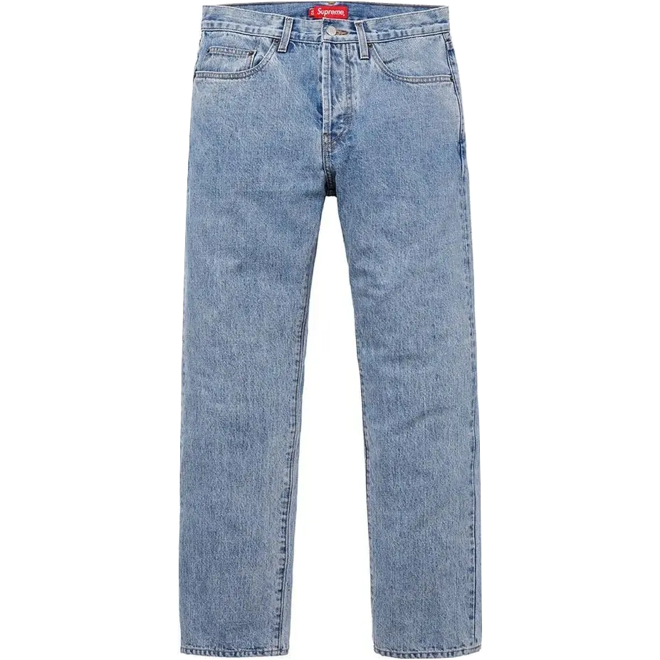 Supreme Stone Washed Slim Jeans - Stone Washed Indigo Supreme
