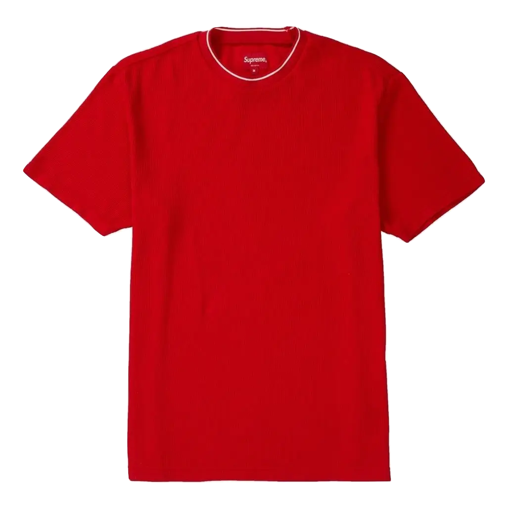 Supreme Stripe Rib Waffle Top - Red Supreme