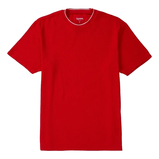 Supreme Stripe Rib Waffle Top - Red Supreme