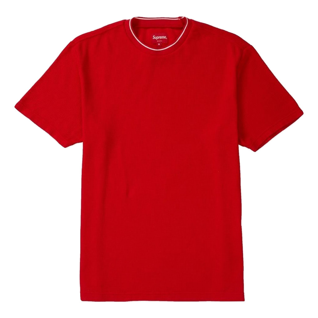 Supreme Stripe Rib Waffle Top - Red