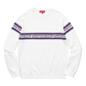 Supreme Striped Raglan Sweater - Off White