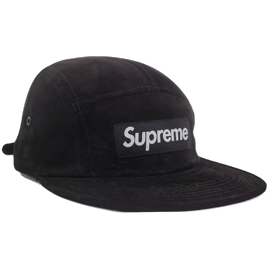 Supreme Suede Camp Cap - Black Supreme