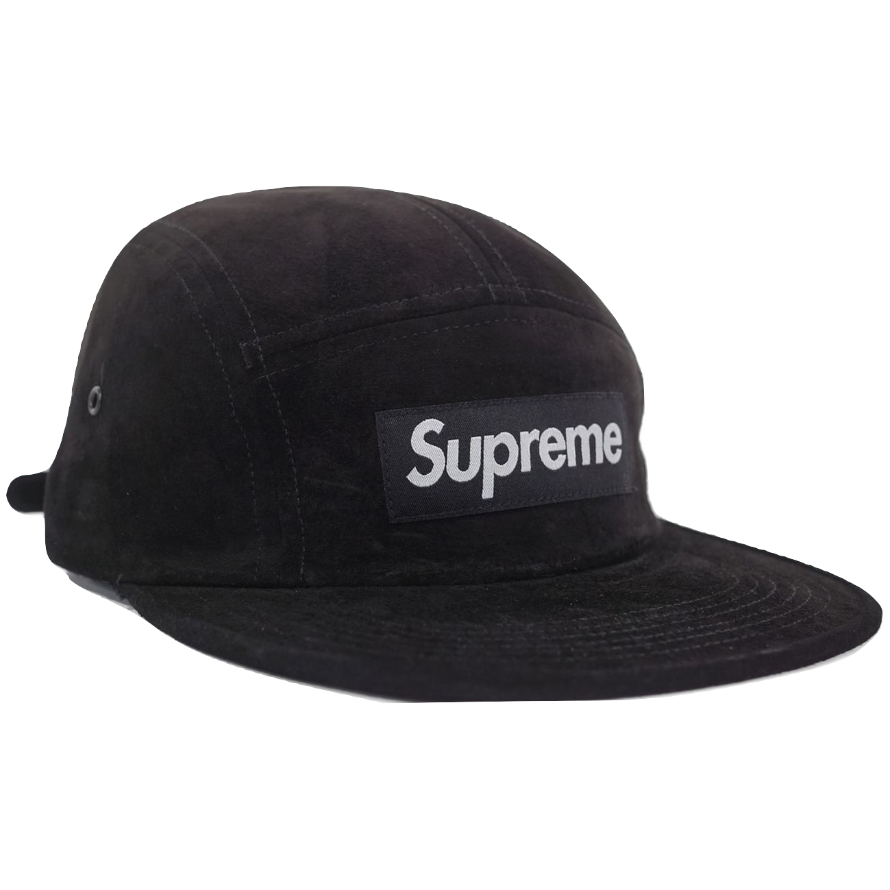 Supreme Suede Camp Cap - Black - Used
