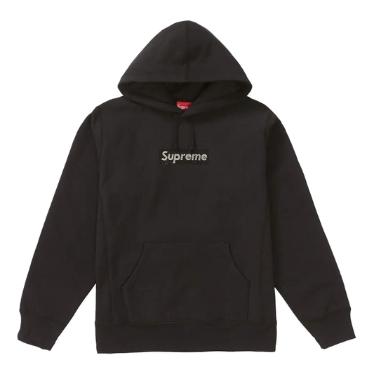 Supreme Swarovski Box Logo Hooded Sweatshirt - Black Supreme