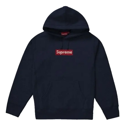 Supreme Swarovski Box Logo Hooded Sweatshirt - Navy Supreme