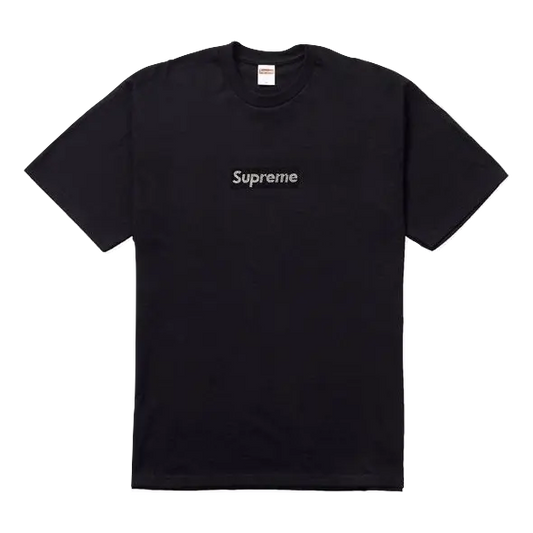 Supreme Swarovski Box Logo Tee SS19 - Black Supreme