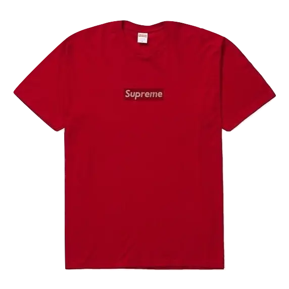 Supreme Swarovski Box Logo Tee SS19 - Red Supreme