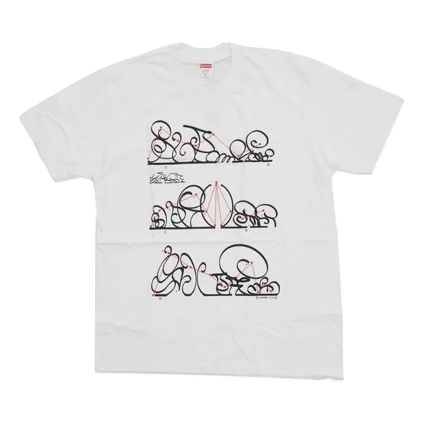Supreme System Tee - White - Used Supreme