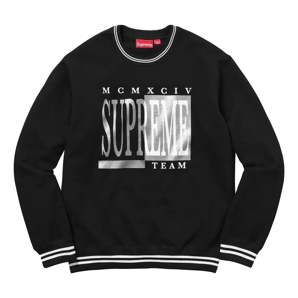 Supreme Team Crewneck - Black - Used Supreme