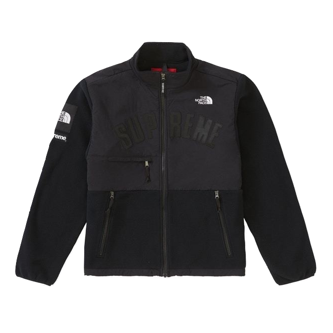 Supreme x The North Face Arc Logo Denali Fleece Jacket - Black - Used