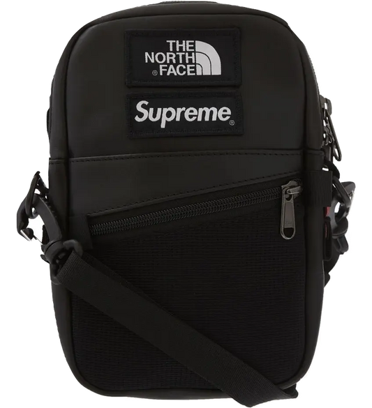 Supreme The North Face Leather Shoulder Bag  - Black Supreme